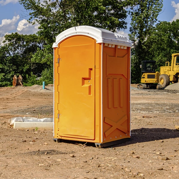 how often are the porta potties cleaned and serviced during a rental period in Rolling Prairie IN